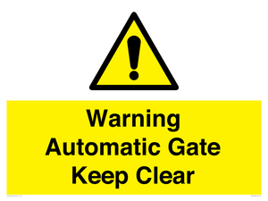 Warning Automatic Gate Keep Clear